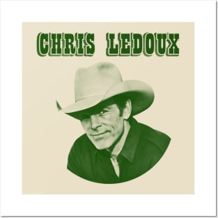Chris LeDoux 33//green solid style, Posters and Art